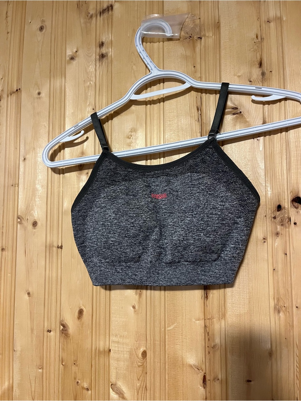 Gymshark Heather Gray Seamless High-Neck Sports Bra